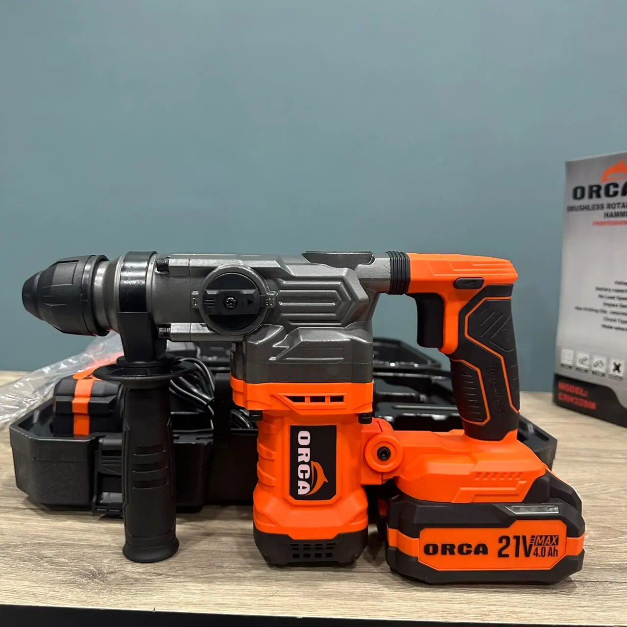 MARTEAU PIQUEUR PERFORATEUR ORCA CRH328M BRUSHLESS SANS FIL 21V 2 BATTERIES